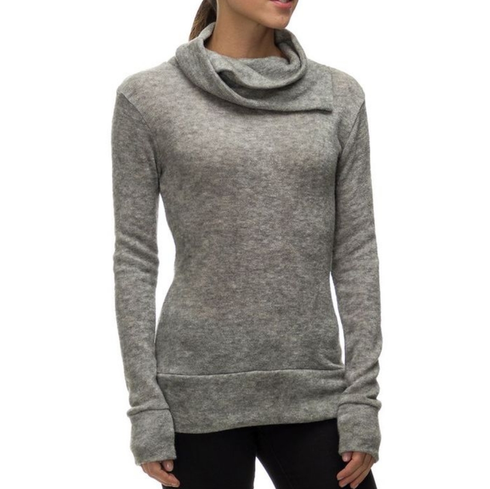 KAVU "Sweetie" Sweater, Heathered Gray, Women's Large